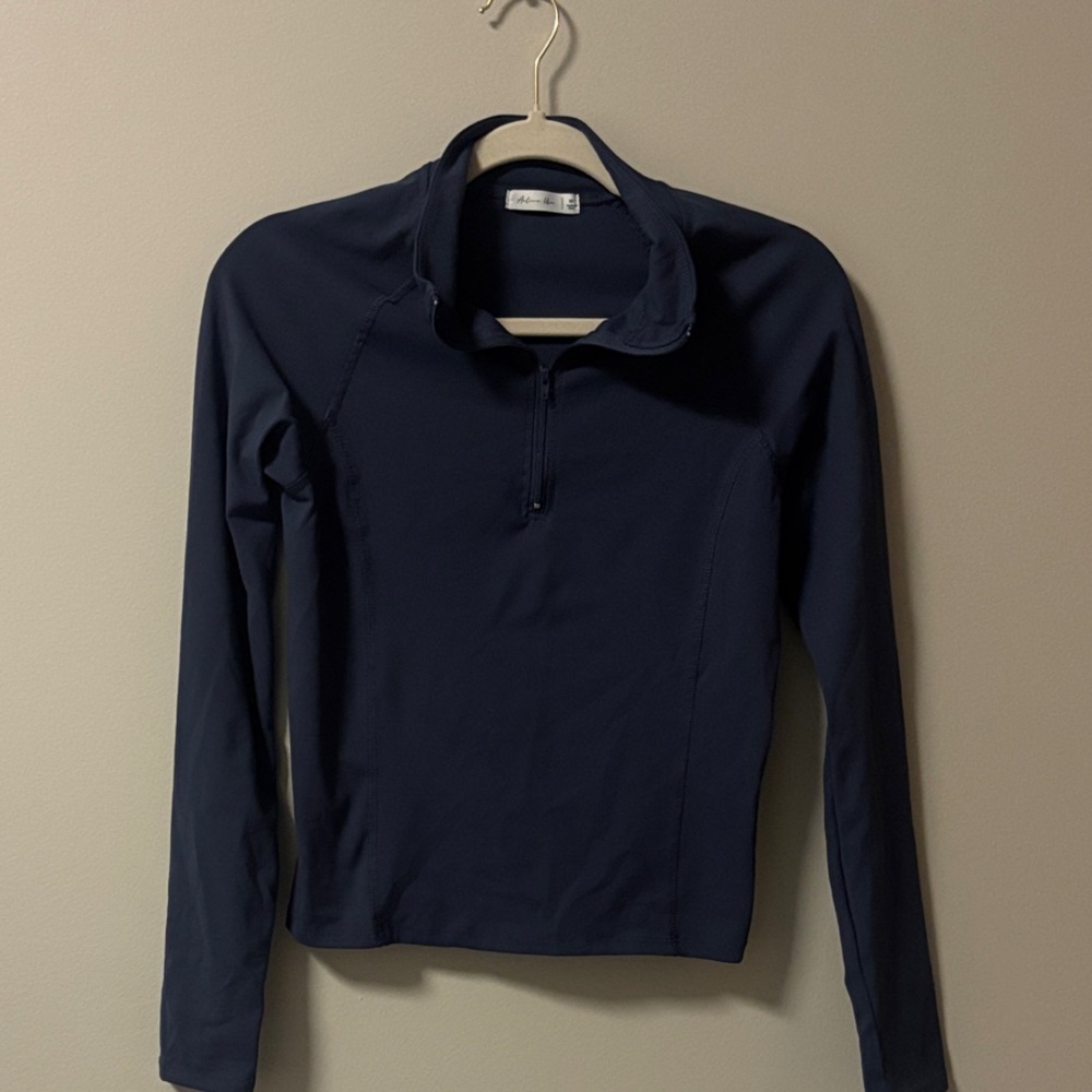 Women's Navy Long Sleeve 1/4 zip Top